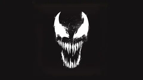 1920x1080 Venom Marvel Artistic Logo with Dark Background HD