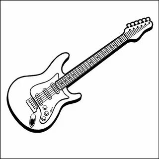 Free Printable Electric guitar coloring pages for kids Guita