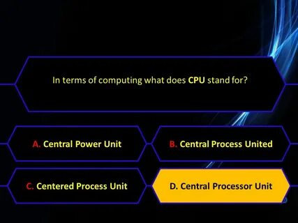 In terms of computing what does CPU stand for? - ppt video o