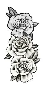 Roses / rosas / decalque / ilustração / tatuagem / 3 rosas /