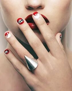 Teeth Nails: 25 Makeup and Nail Looks for Halloween The Week