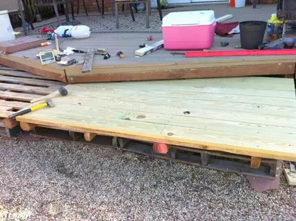 Remodelaholic Build a Wooden Pallet Deck for Under $300