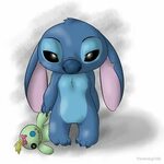 Stitch - Lonely by PonderingChibi Disney character drawings,