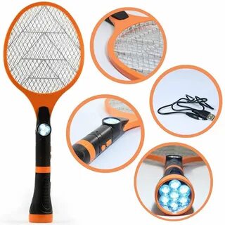 Electric Fly Swatter Bug Zapper - USB Rechargeable Electroni