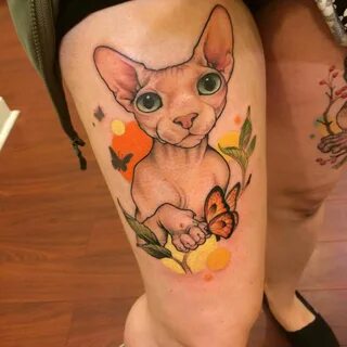 nice My sphynx thigh piece by Chelsea Shoneck @ Loose Screw 