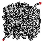 Dark maze stock vector. Illustration of noise, thinking - 31