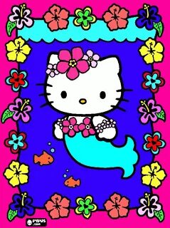 HELLO KITTY MER coloring page, printable HELLO KITTY MER