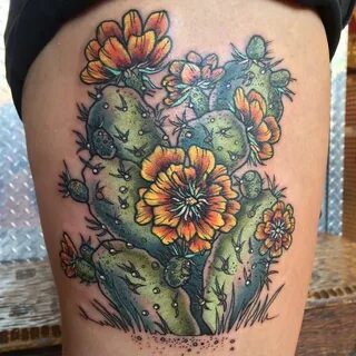 Superb Cactus Flowers Traditional Tattoo On Side Rib By Spec