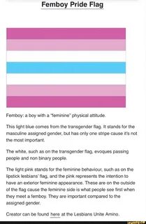 Femboy Pride Flag Femboy: a boy with a "feminine" physical a