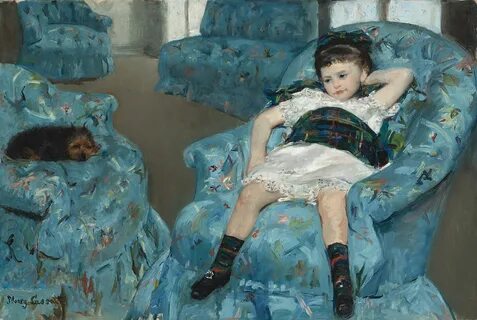 Мэри Кассат - Девочка в синем кресле
