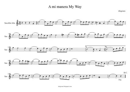 diegosax: My Way de Arturo Sandoval "A mi manera" Partitura 