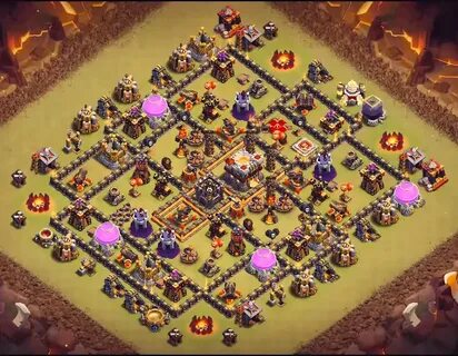 Coc Town Hall 10 / Clash Of Clans Town Hall 9 Trophy Layout 