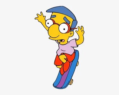 Clipart Homer Simpson - Milhouse Simpsons Skateboard PNG Ima
