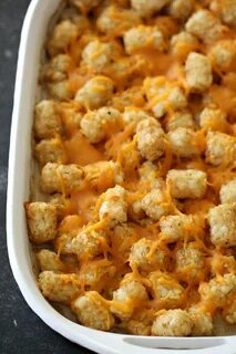 Best Cauliflower Cheesy Tater Tot Casserole Recipe : Tater T