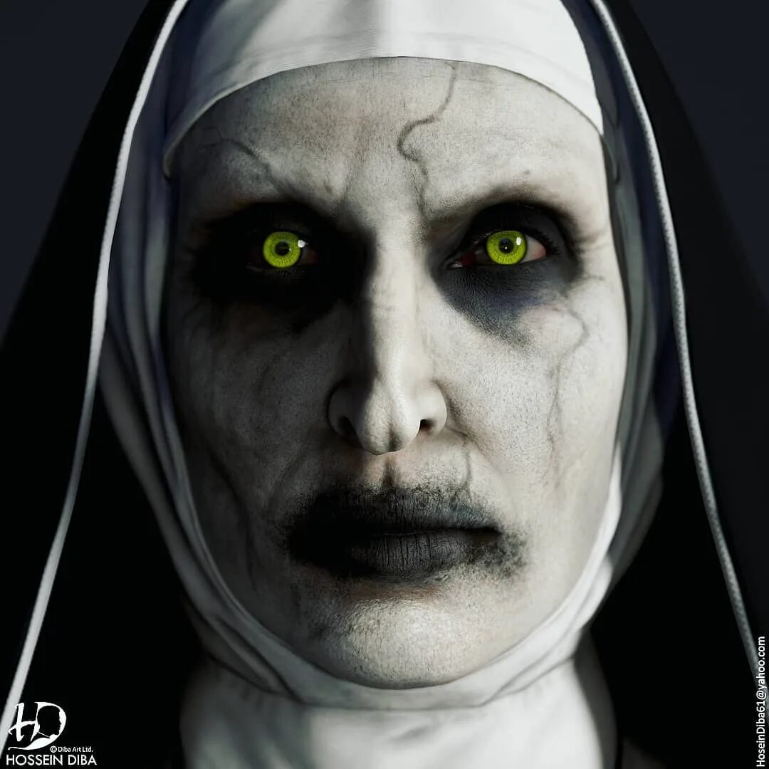 Instagram पर Hossein Diba: "The Nun 👀 🎃 #3d #3dmodeling #thenun #hal...