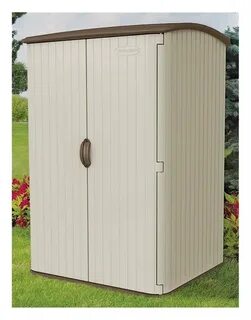 Tall Outdoor Storage Shed Cabinet Java