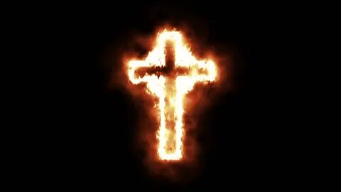 Burning Cross - Celtic Cross Arkivvideomateriale (100 % roya