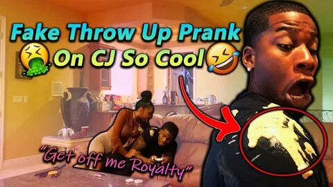 Fake Throw Up Prank On CJ So Cool - YouTube