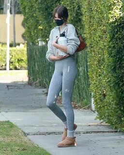 Kaia Gerber - In grey leggings seen after workout in Los Ang