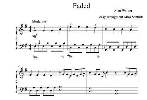 Faded ноты для фортепиано нотный архив Notado Ru - Mobile Le