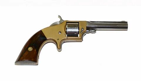 A SOLID ROLLIN WHITE MADE, SMITH & WESSON MODEL POCKET REVOL