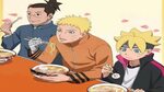 Iruka, Naruto and Boruto Eating Ramen At Ichiraku's - Boruto