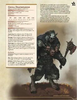 A-Z Day 11: Gnoll Deathpledge in 2019 Dnd monsters, Dnd stat