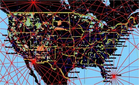 Ley Lines Map Usa - Wales On A Map