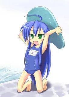 Safebooru - armpits bad id barefoot blue hair feet green eye