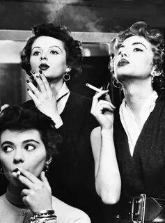 Models learning "Proper Smoking Technique" 1953....thanks Bo