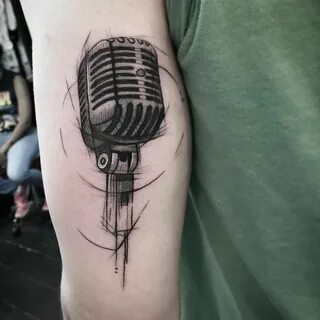 Pin by juan david on Boceto Microphone tattoo, Music tattoo 