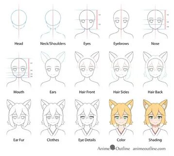 How to Draw an Anime Fox Girl Step by Step - AnimeOutline