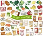 Grocery clipart grocery bag, Grocery grocery bag Transparent