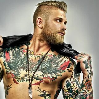 Pin by Ryan Ward on Bearded! Chest tattoo men, Josh mario jo