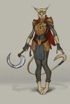 Character Art - Catfolk female warrior. : DnD Character art,