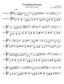Crumbling Dreams (FNAF 5) Sheet music for Glockenspiel (Perc