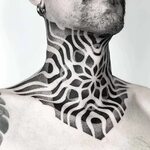 Эскизы тату на шею для парней (69 фото)