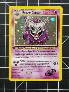1st Edition Cosmos Holo Reaper Gengar Vintage WOTC Style Cus