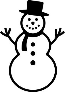 Snowman - Snowman Png Black And White Clipart - Full Size Cl