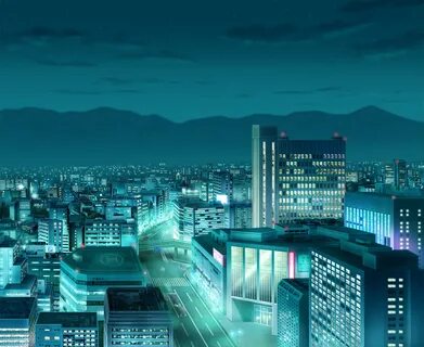 Cityscape City Town Anime Scenery Background Wallpaper Anime