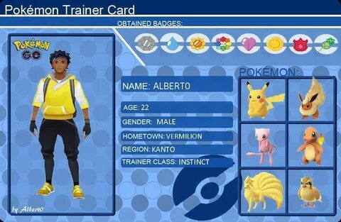 Pokemon GO Trainer Card - Albert0 Pokemon GO Amino