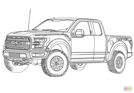 Related image Truck coloring pages, Ford raptor truck, Ford 