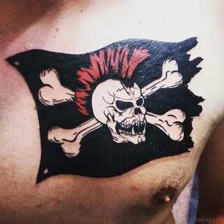 57 Classic Flag Tattoos On Chest - Tattoo Designs - TattoosB