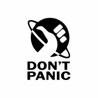 Don'T Panic - Hitchhikers Guide Vinyl Decal - Multiple Color