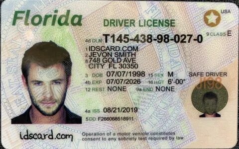 Florida Fake ID Driver License FL Scannable ID Card Drivers 
