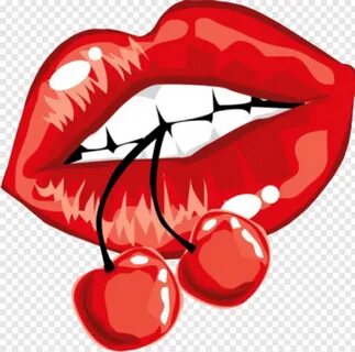 Sexy Lips - Lips With Cherry Tattoo, HD Png Download - 400x3