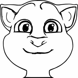 Front Talking Tom Cat Coloring Page Cat coloring page, Color