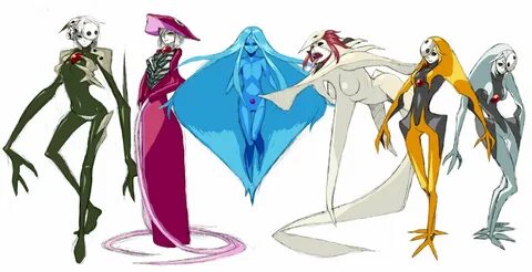 some of the angels as girls Neon genesis evangelion, Arte de