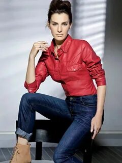 Ayelet Zurer Ayelet zurer, Fashion, Red leather jacket