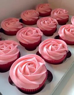 Pink Rosette Cupcakes Cupcake cakes, Cute desserts, Cupcake 
